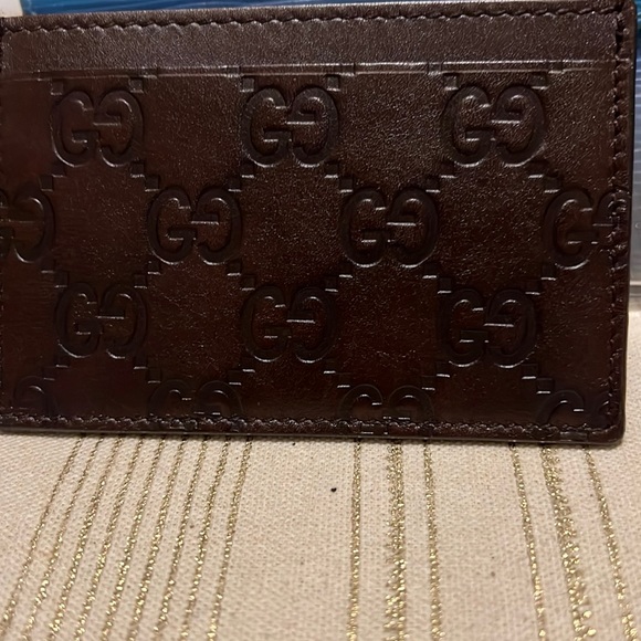 Gucci Accessories - Auth Gucci brown cardholder